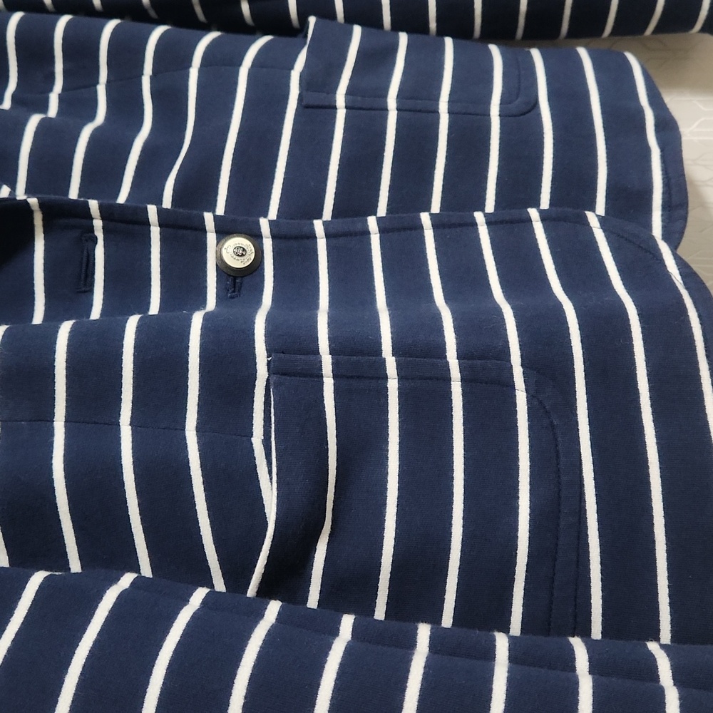 Charter Club Navy and White Striped Blazer - Picture 3 of 14